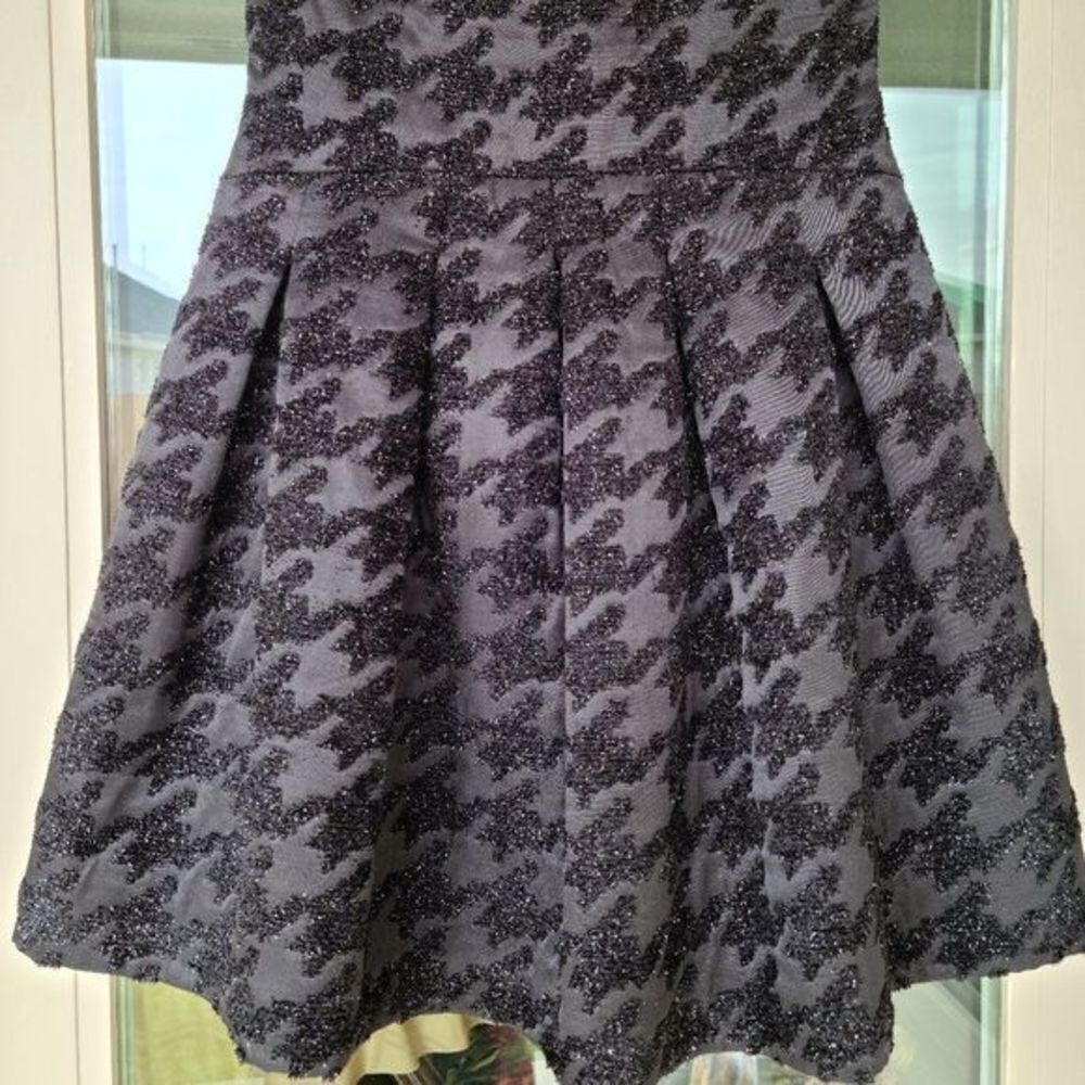 Ted Baker 'Caley' Sparkle‎ Jacquard Houndstooth Fit & Flare Dress - Picture 4 of 9